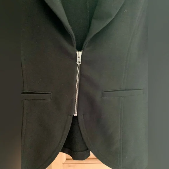 Black Zipper Sweatshirt Blazer XS - Picture 5 of 5